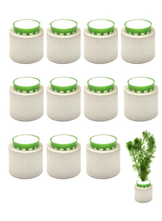 HEHIPLE 12 Pack Aquarium Plant Weights, Aquatic Plants Fixed Ring Set, Anti-Floating Ceramic Aquarium Plant Rings, Aquarium Landscape Decoration Fish Tank Accessories 1.8 x 1.3 Inch - Image 1